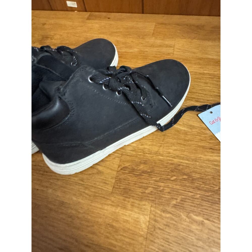 Cat & Jack Boys' Hadley Slip-on Zipper Sneakers Black Size 4 - Picture 5 of 6